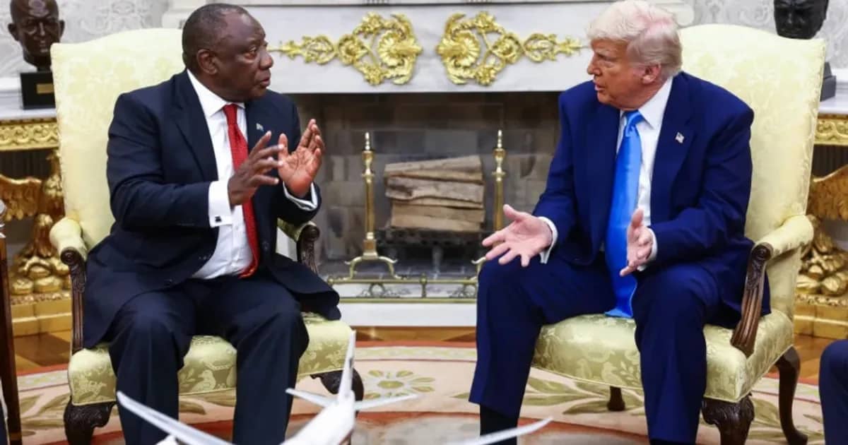 Trump e Ramaphosa: tensão sobre 'genocídio branco'