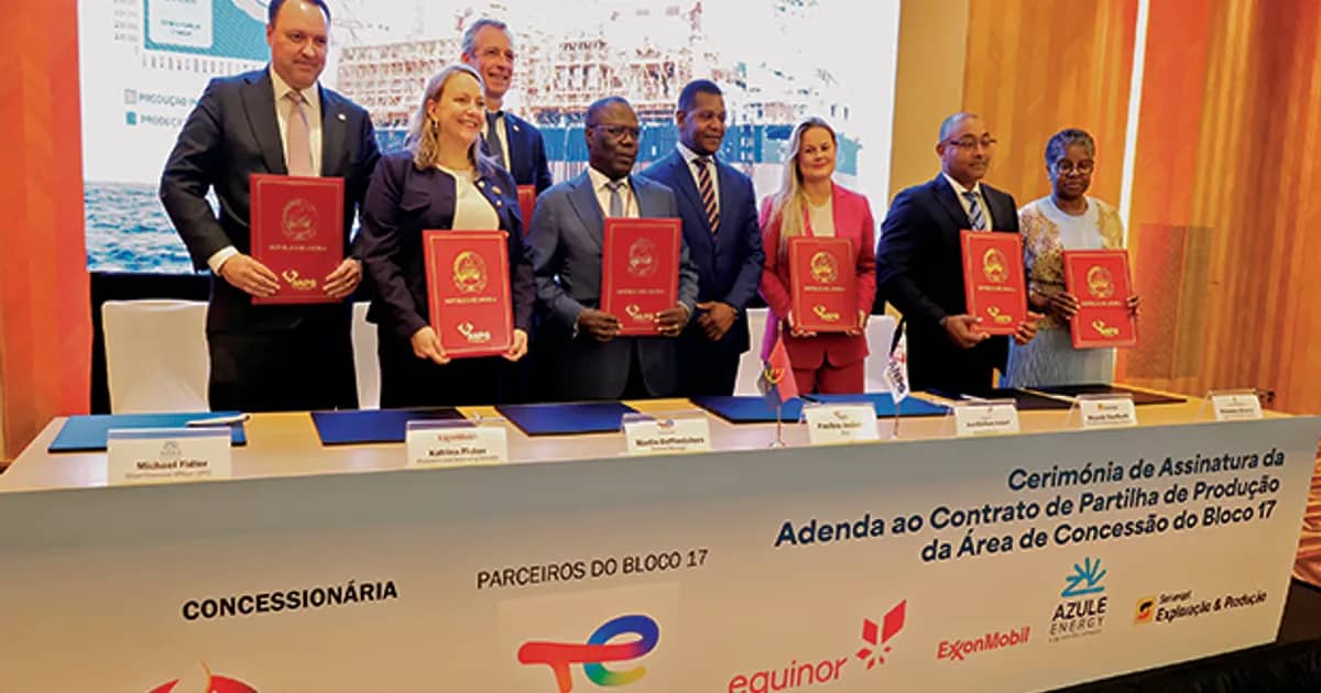 Assinado acordo de partilha de produção no Bloco 17