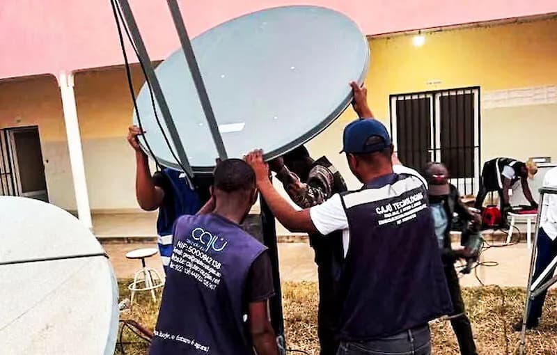 Técnicos asseguram migração de estação do ANGOSAT-2 no Moxico