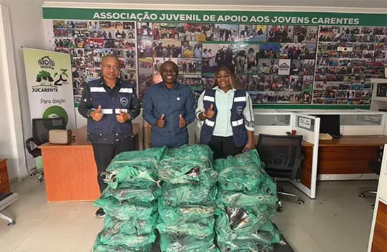 SNFPA doa 20 caixas de peixe a agentes comunitários da JUCARENTE no bairro da Madeira