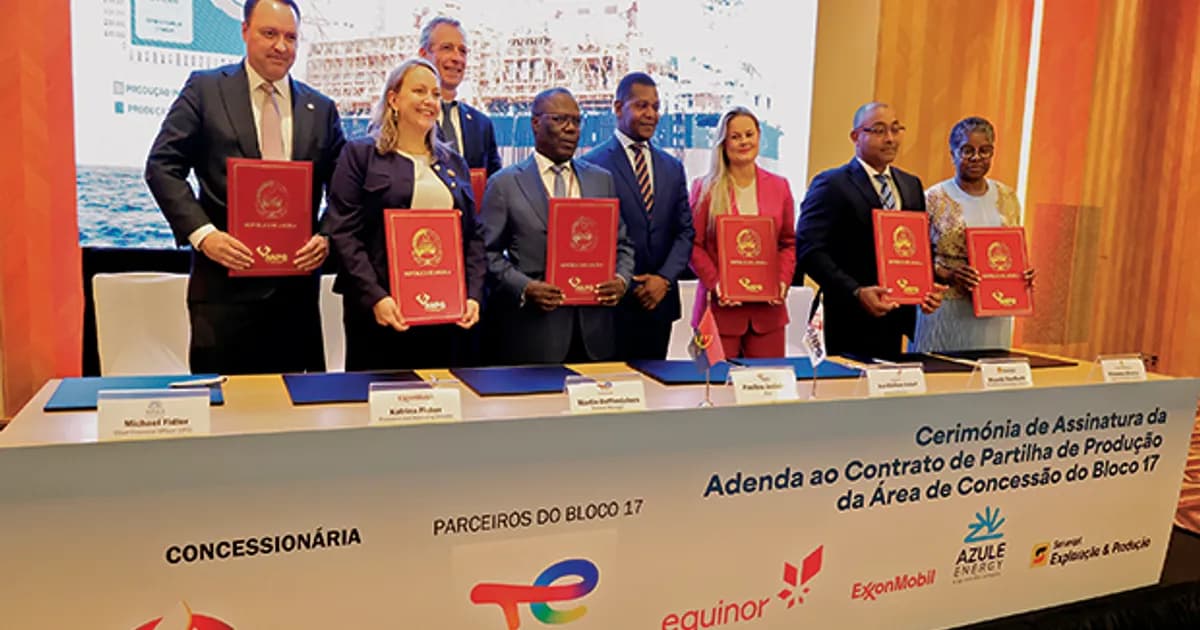Assinado acordo de partilha de produção no Bloco 17