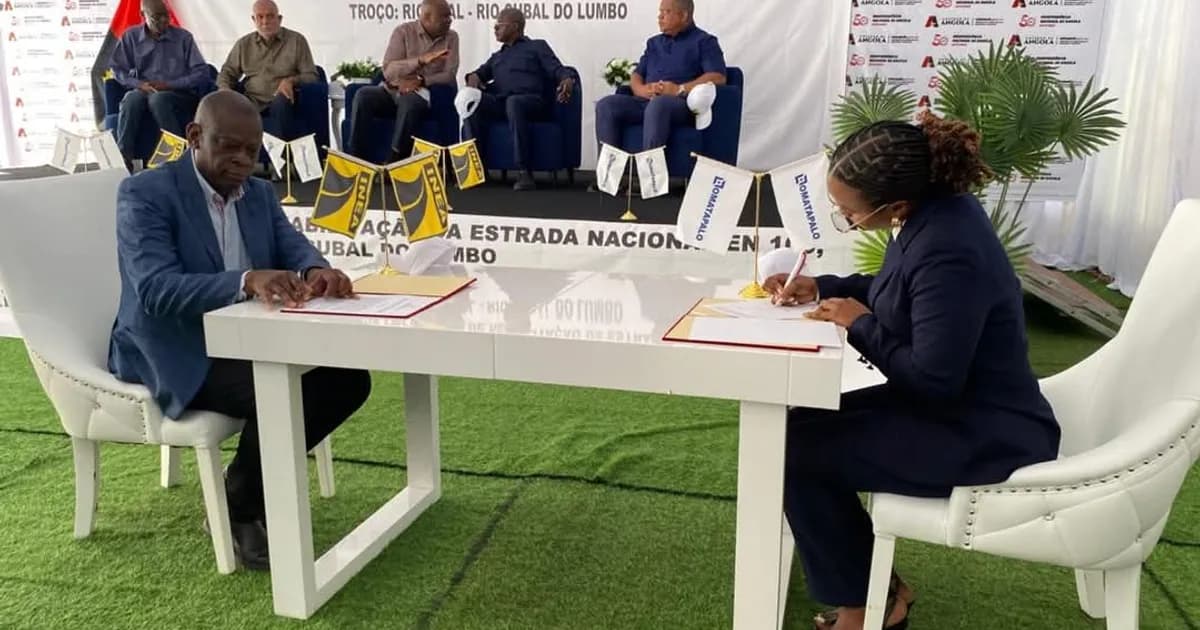 Assinado contrato para reabilitação da Estrada Nacional 100