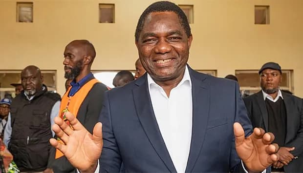 Hichilema reeleito e recebe felicitações