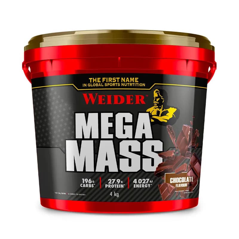 Weider Mega Mass — Sabores: Baunilha, Chocolate