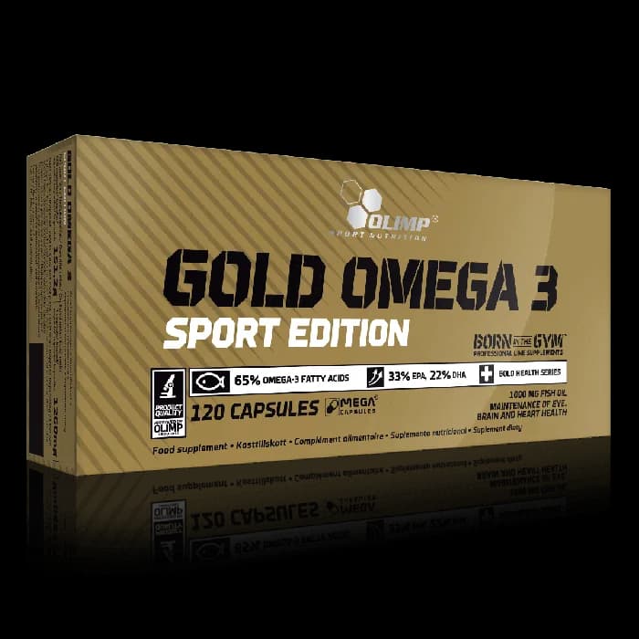 Olimp Nutrition Gold Omega 3 Sport Edition, Cápsulas · Óleo de peixe com EPA e DHA · 120 cápsulas