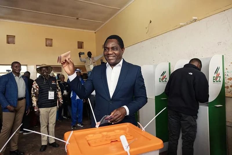 Presidente eleito da Zâmbia toma posse terça-feira em Lusaka