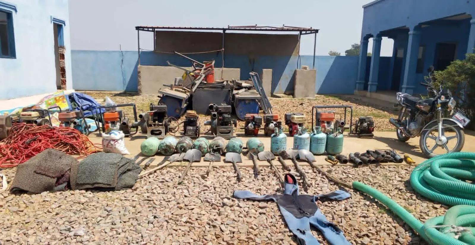 Operação “Garimpo Zero” resulta na apreensão de meios de exploração de minerais no Huambo