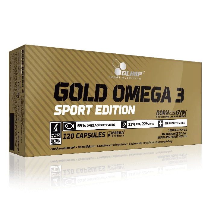 Olimp Nutrition Gold Omega 3 Sport Edition, Cápsulas · Óleo de peixe com EPA e DHA · 120 cápsulas